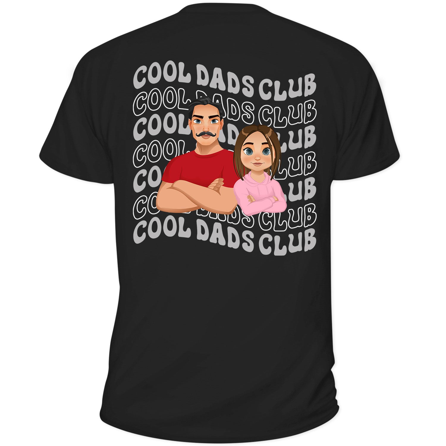 Flat Art Cool Dads Club - Gift For Father - Personalized T Shirt