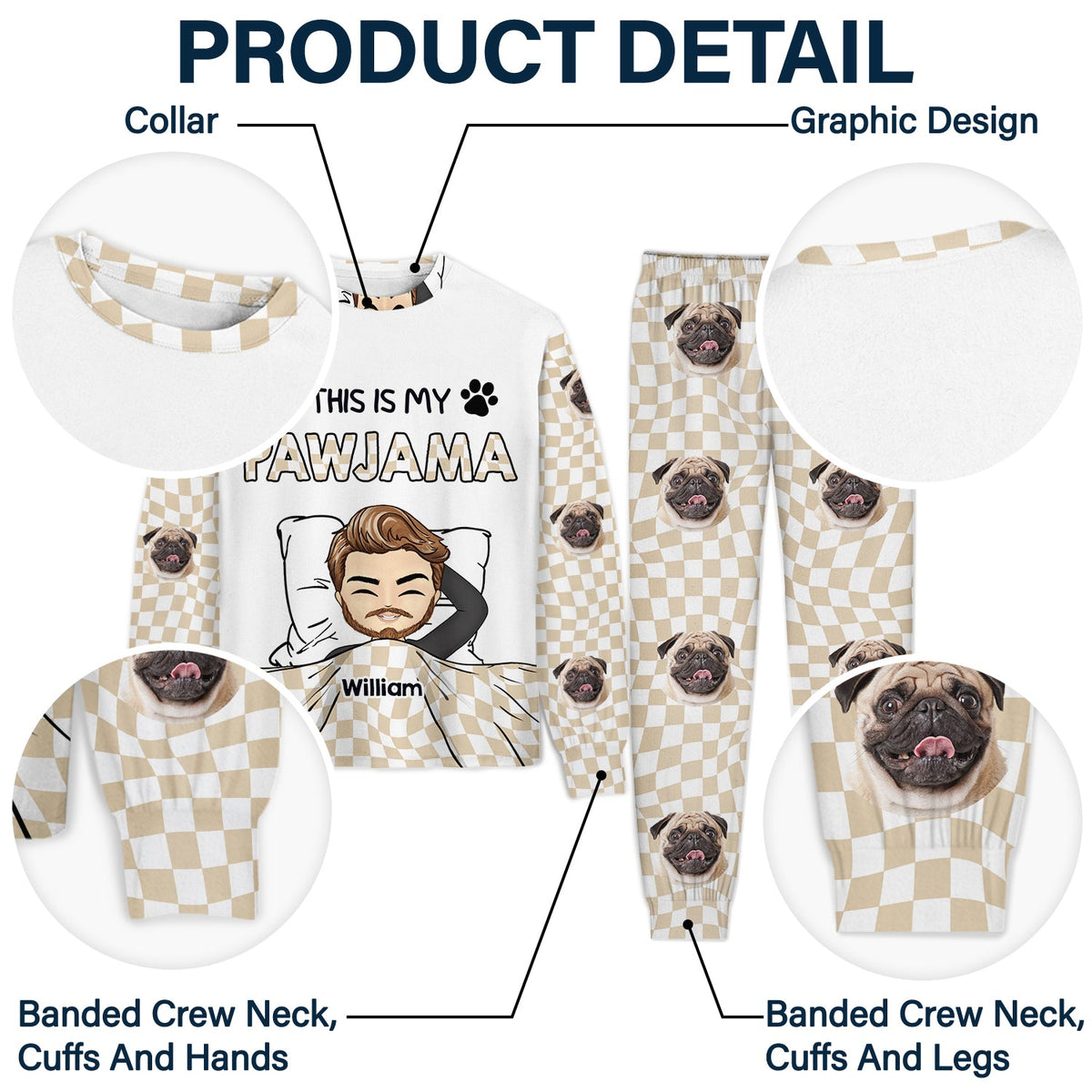 Custom Photo My Pawjamas - Gift For Pet Lovers - Personalized Unisex Pajamas Set