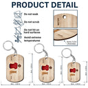 Backside Best Dad Ever - Gift For Father - Personalized Wooden Keychain