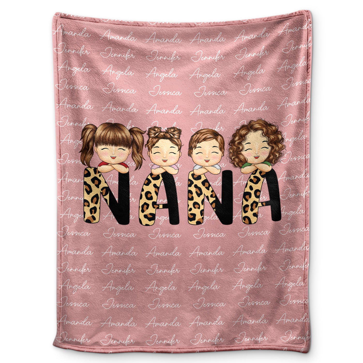 Nana - Gift For Grandma - Personalized Fleece Blanket, Sherpa Blanket