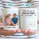 Custom Photo Calendar The Best Day Ever - Gift For Couples - Personalized Mug