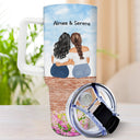 Wish You Lived Next Door - Gift For Sisters And Besties - Personalized 40oz Tumbler With Straw