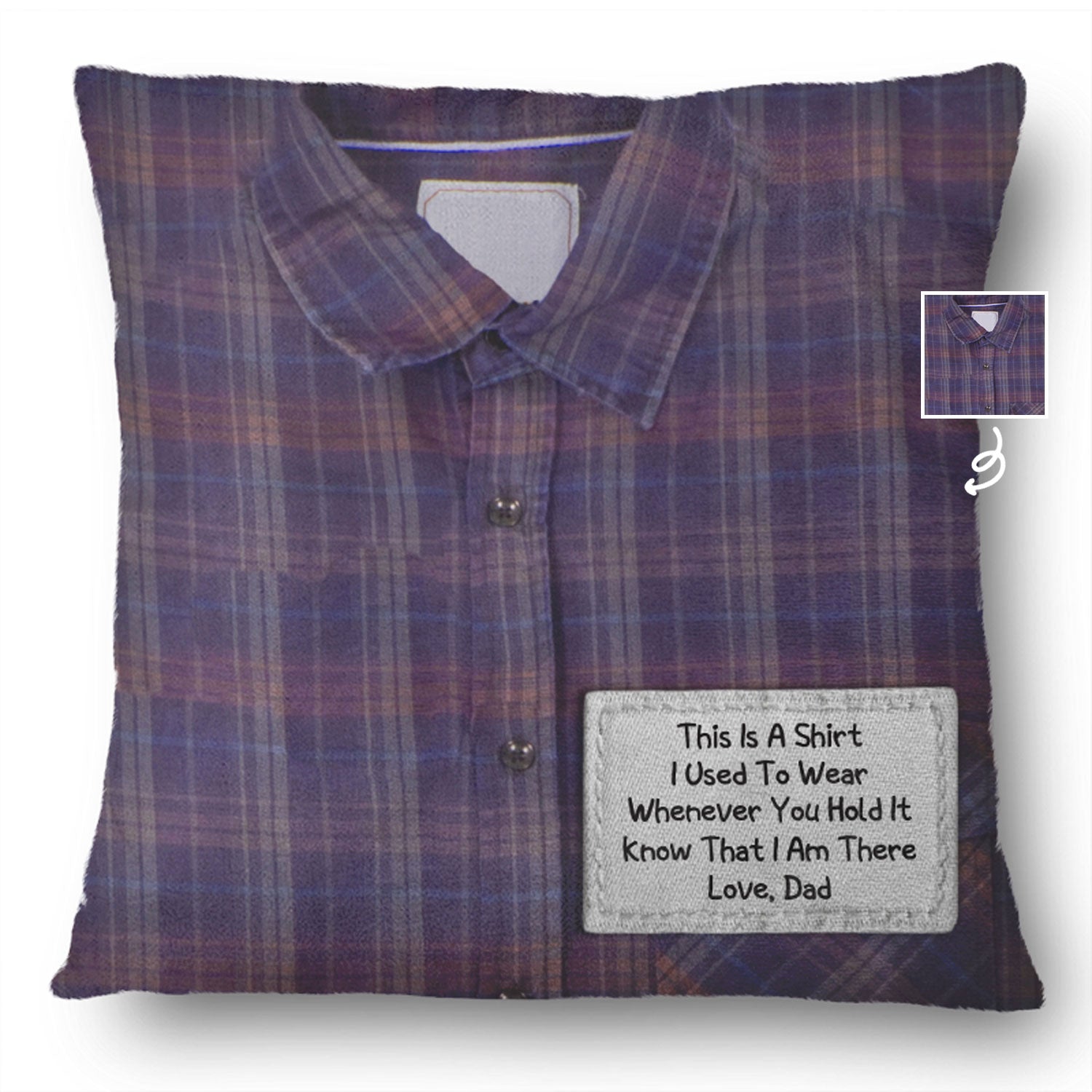 Custom Photo Memorial This Is The Shirt I Used To Wear - Memorial Gift For Family - Personalized Pillow