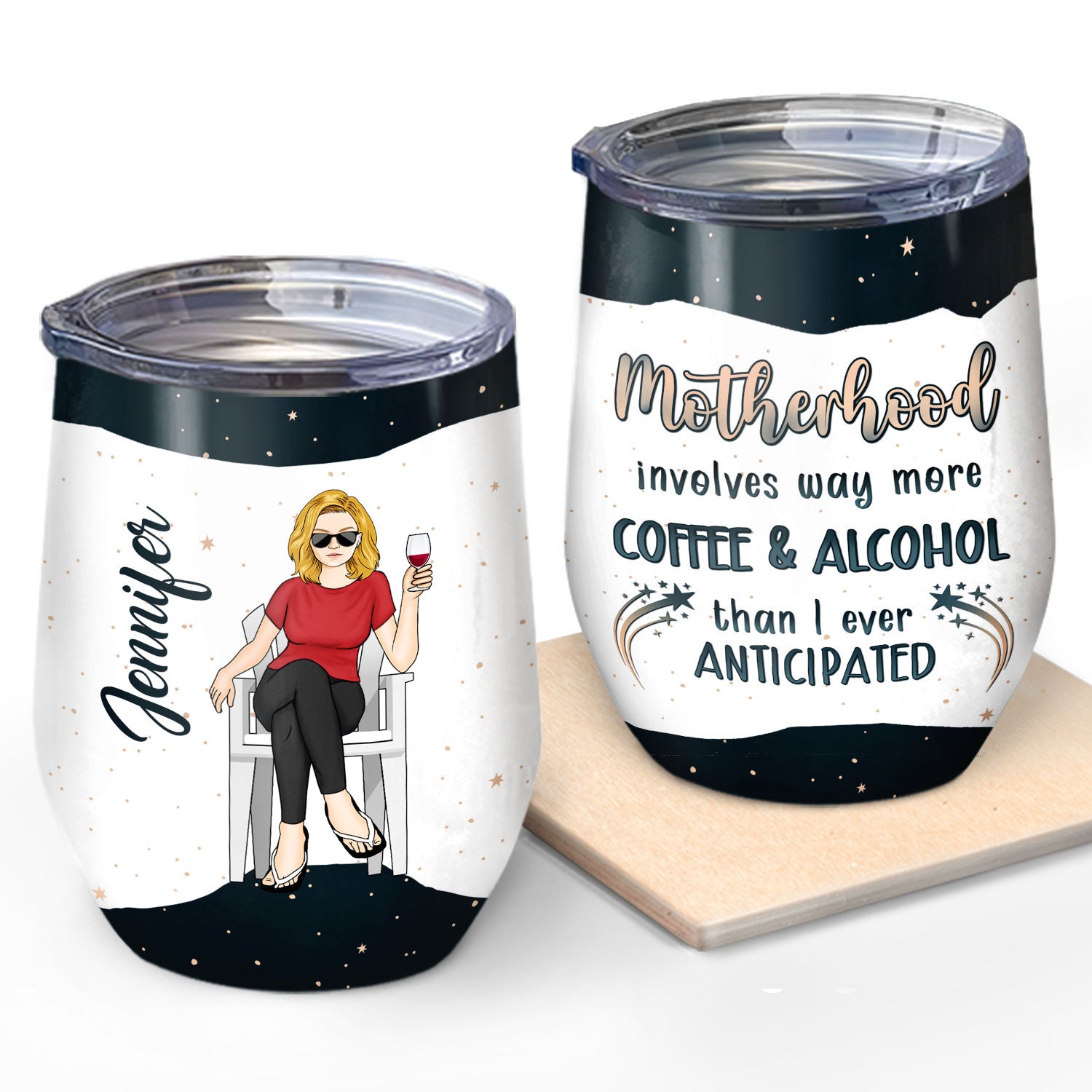 Than I Ever Anticipated - Gift For Mom - Personalized Wine Tumbler