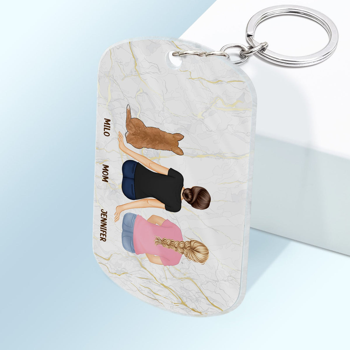 Backside Mom We Love You - Gift For Mother - Personalized Acrylic Keychain