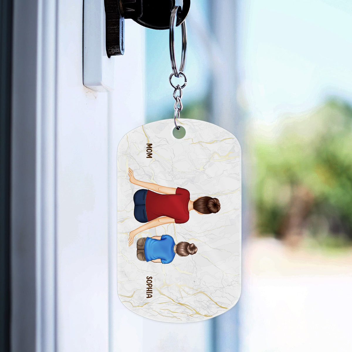 Backside Mom We Love You - Gift For Mother - Personalized Acrylic Keychain