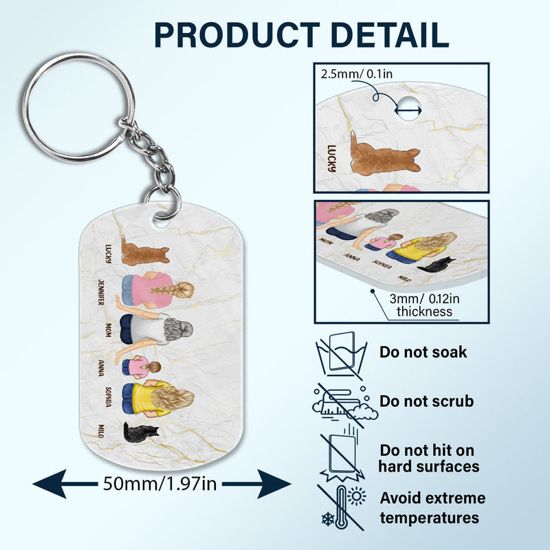 Backside Mom We Love You - Gift For Mother - Personalized Acrylic Keychain