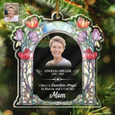 Gift For Women,Gift For Men,Memorial,Family,Sad - Custom Photo Memorial I Have A Guardian Angel In Heaven Mom Dad - Personalized Custom Shaped Acrylic Ornament
