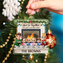 Family,Christmas,Happy,Love - And So Together They Built A Life They Loved - Personalized Custom Shaped Acrylic Ornament