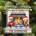 Family,Christmas,Happy,Love - And So Together They Built A Life They Loved - Personalized Custom Shaped Acrylic Ornament