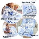 Gift For Bestie,Gift For Sisters,Gift For Women,Long Distance,Christmas,Happy - Friends Sisters Will Always Be Connected By Heart - Personalized Fleece Blanket, Sherpa Blanket