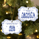 Gift For Women,Gift For Bestie,Christmas,Happy - It's Not What We Have In Life Chinoiserie Toile Besties - Personalized Medallion Ceramic Ornament