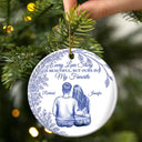 Gift For Couples,Gift For Women,Gift For Men,Gift For Husband,Gift For Wife,Love,Christmas,Gift For Boyfriend,Gift For Girlfriend - My Favorite Place In All The World Chinoiserie Toile Couple - Personalized Circle Ceramic Ornament
