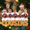 Gift For Bestie,Gift For Sisters,Christmas,Happy,Cousin,Gift For Sibling,Gift For Brothers - 3D Effect Besties Christmas Gingerbread - Personalized Custom Shaped Acrylic Ornament