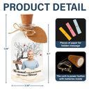 Family,Memorial,Custom Photo,Gift For Women,Gift For Men,Sad - Custom Photo Calendar Memorial The Moment Your Heart Stopped - Personalized Short Bottle Light