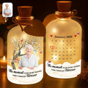 Family,Memorial,Custom Photo,Gift For Women,Gift For Men,Sad - Custom Photo Calendar Memorial The Moment Your Heart Stopped - Personalized Short Bottle Light
