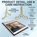 Gift For Couples,Wedding,Love,Gift For Women,Gift For Men,Gift For Wife,Gift For Husband,LGBT - Custom Photo The Wedding Of The Year Newlywed Couples - Personalized 2-Layered Wooden Plaque With Stand