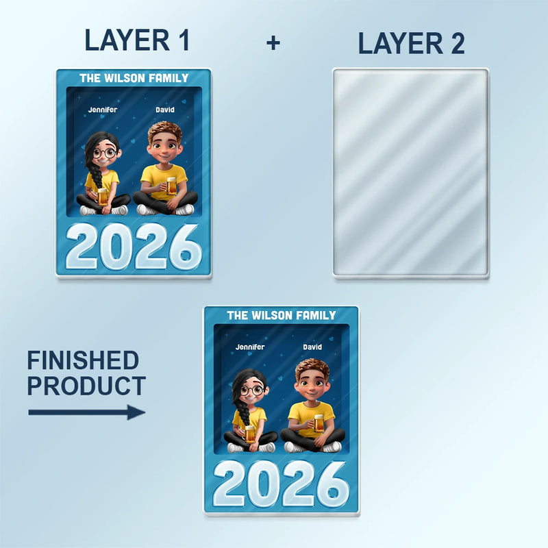 Family,Pet Lovers,Pet Mom,Pet Dad,Pet Couple,Dog Lovers,Dog Couple,Dog Mom,Dog Dad,Cat Lovers,Cat Mom,Cat Dad,Cat Couple,Happy,Single Mom,Single Dad,LGBT,Gift For Grandpa,Gift For Grandma,Gift For Grandkids - 3D Effect Cookies Family Sitting Together - Personalized Custom Shaped Acrylic Car Visor Clip