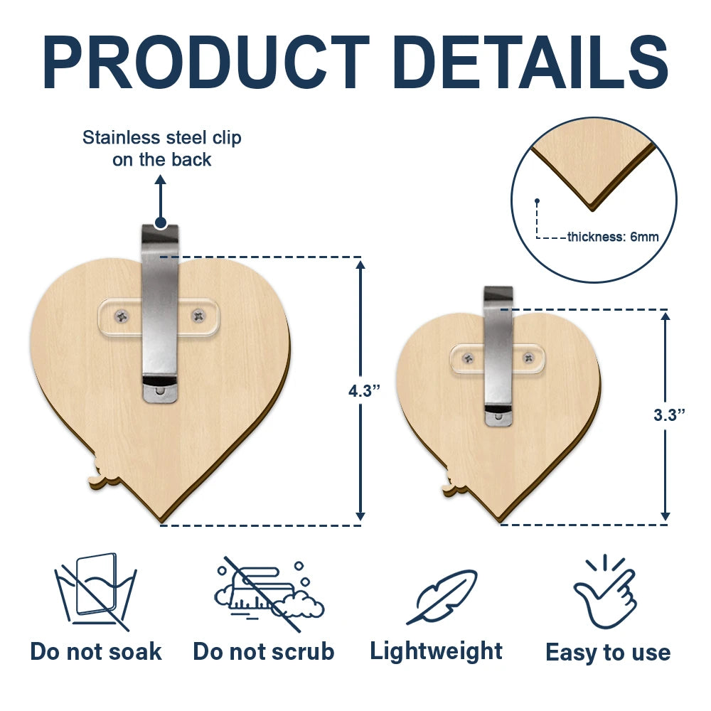 Memorial,Family,Gift For Men,Gift For Women,Sad - Memorial Your Wings Were Ready 3D Effect - Personalized Custom Shaped Car Visor Clip