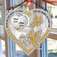Memorial,Family,Gift For Men,Gift For Women,Sad - Memorial Your Wings Were Ready 3D Effect - Personalized Window Hanging Suncatcher Ornament
