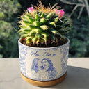 Gift For Daughter,Mom - Daughters (Adult),Mom - Daughters (Young),Love,Gift For Mother,Photo - Pencil Sketch - Custom Photo Pencil Sketch The Love Between Mother & Daughter Is Forever - Personalized Ceramic Plant Pot
