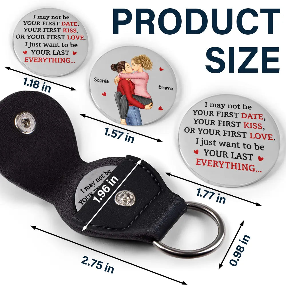 Gift For Couples,Gift For Husband,Gift For Boyfriend,Gift For Wife,Gift For Girlfriend,LGBT,Gift For Women,Gift For Men,Love,Icon - Couple Holding Hands I Want To Be Your Last Everything - Personalized Leather Pocket Hug