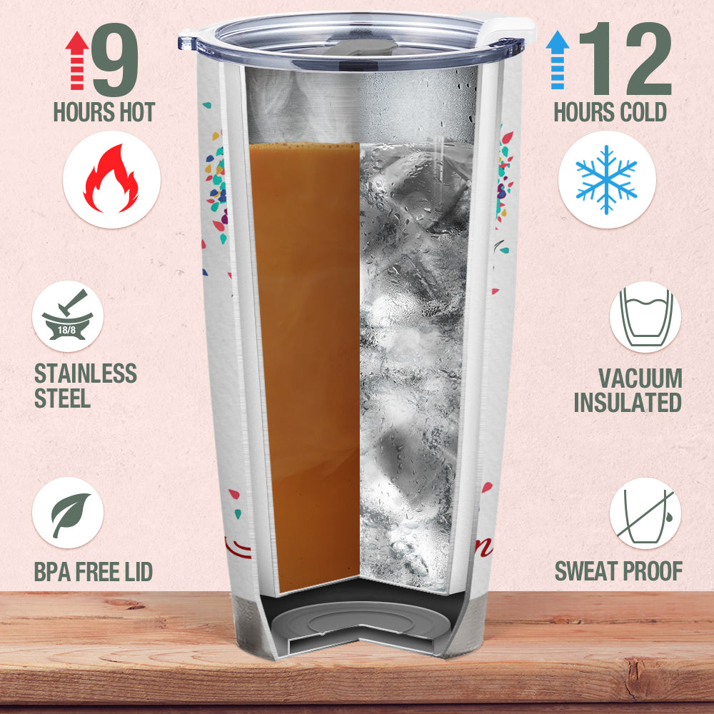 Wander Prints Gift For Mom & Grandma - I Know It's Not Easy - 20oz Insulated Tumbler - Mother's Day, Birthday Gift AZCS