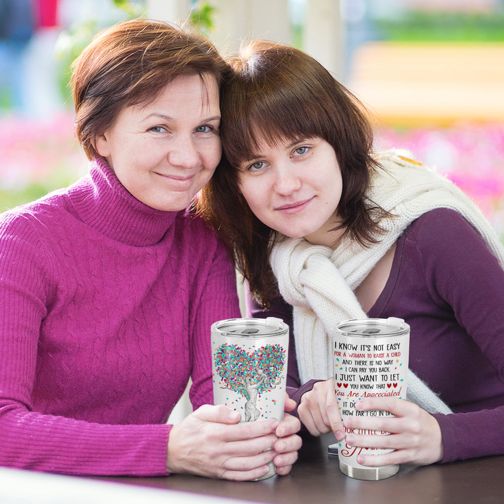 Wander Prints Gift For Mom & Grandma - I Know It's Not Easy - 20oz Insulated Tumbler - Mother's Day, Birthday Gift AZCS