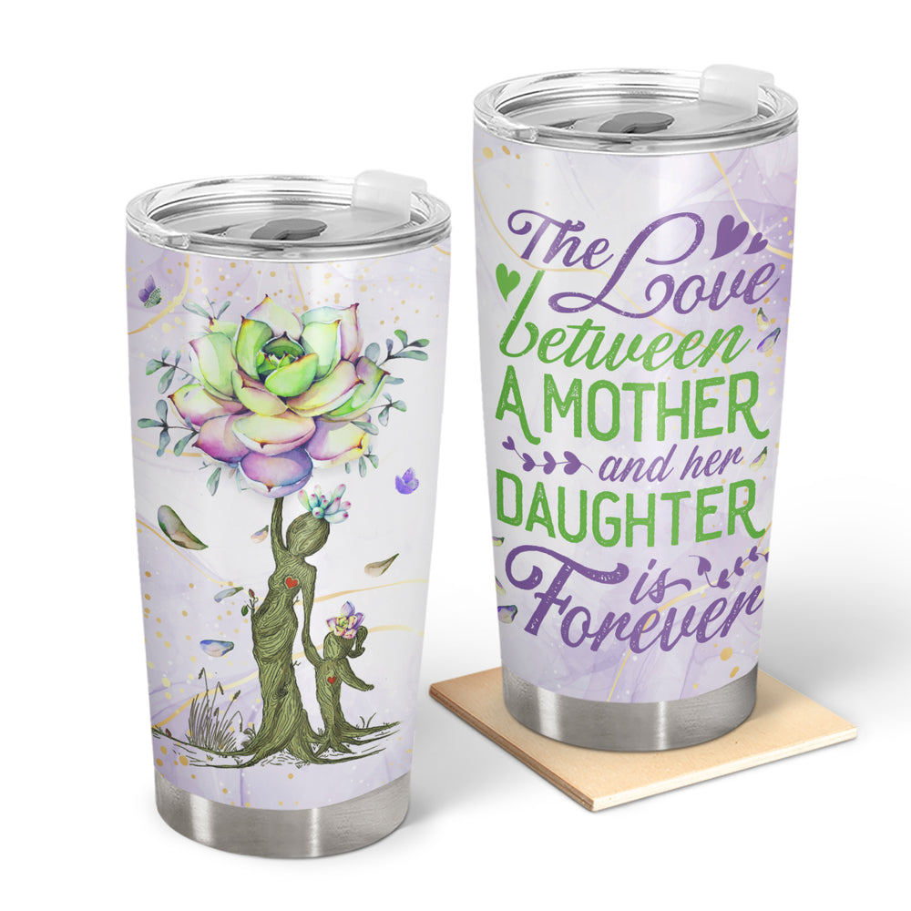 Cadeau Wander Prints pour maman et fille – L'amour entre mère et fille – Gobelet 59 cl – Cadeau d'anniversaire et de fête des mères AZCS