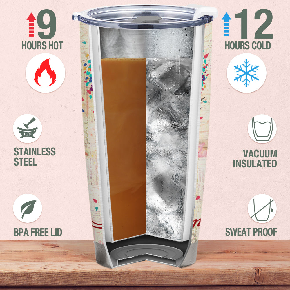 Wander Prints Gift For Mom - Thank You For Everything - Insulated 20oz Tumbler - Mother's Day, Birthday Gift AZCS