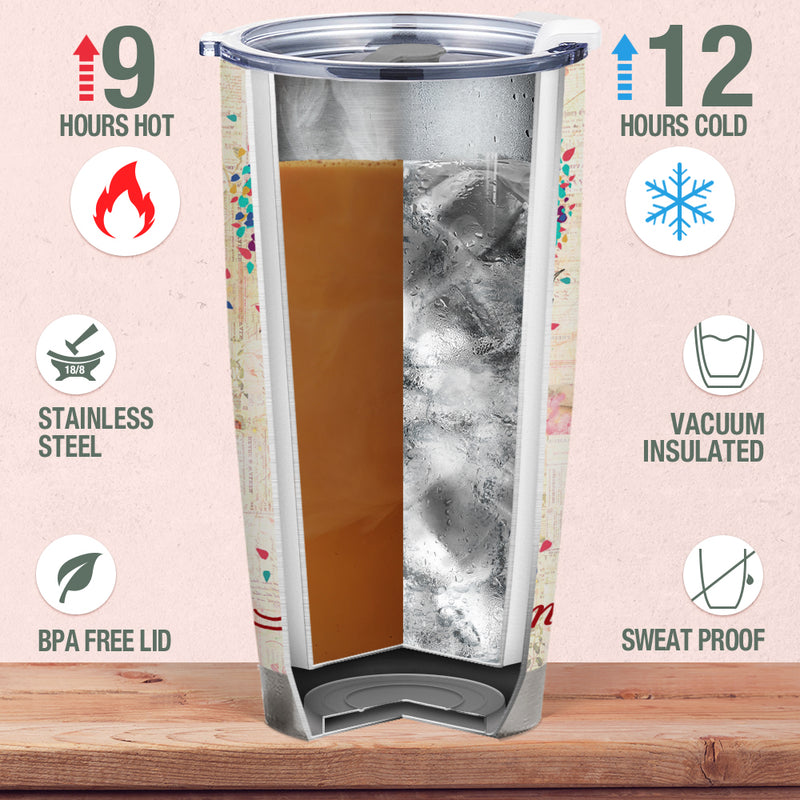 Wander Prints Gift For Mom - Thank You For Everything - Insulated 20oz Tumbler - Mother's Day, Birthday Gift AZCS