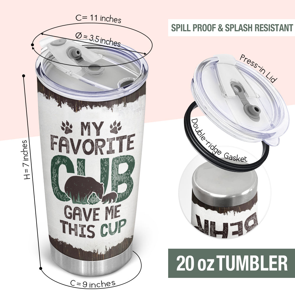 Wander Prints Gift For Mom - Mama Bear - 20oz Insulated Tumbler - Birthday, Mother's Day Gift AZCS