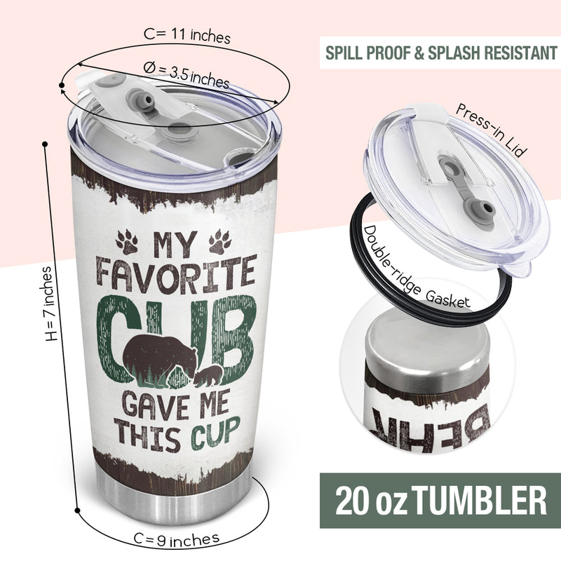 Wander Prints Gift For Mom - Mama Bear - 20oz Insulated Tumbler - Birthday, Mother's Day Gift AZCS