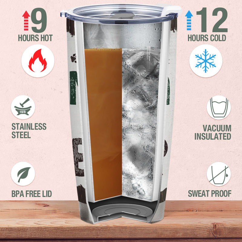 Wander Prints Gift For Mom - Mama Bear - 20oz Insulated Tumbler - Birthday, Mother's Day Gift AZCS