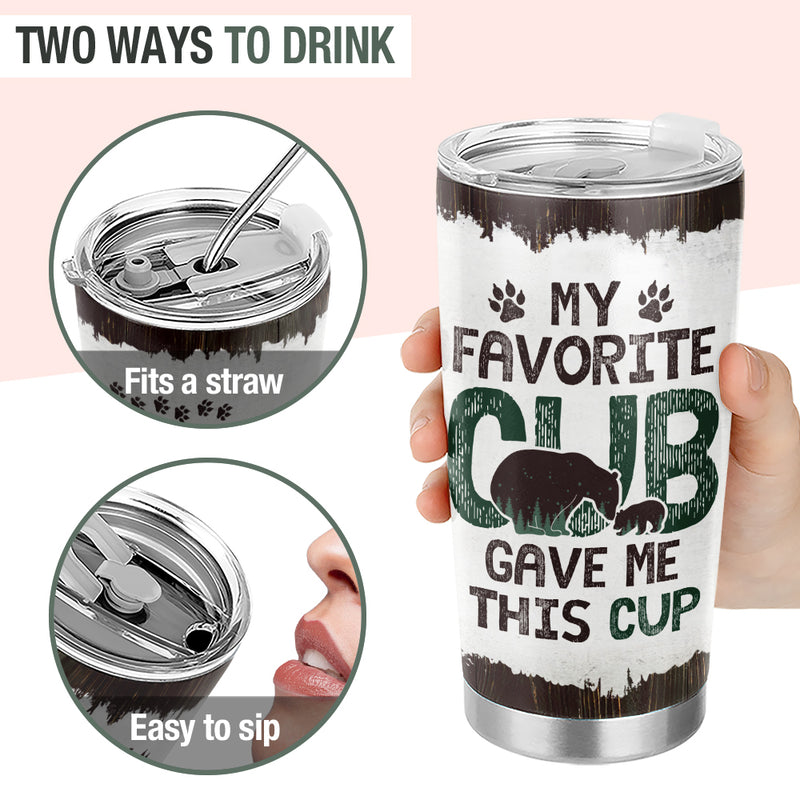 Wander Prints Gift For Mom - Mama Bear - 20oz Insulated Tumbler - Birthday, Mother's Day Gift AZCS