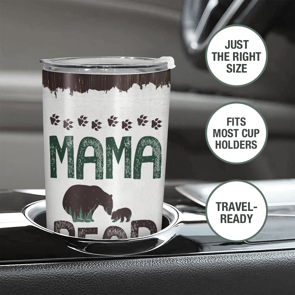Wander Prints Gift For Mom - Mama Bear - 20oz Insulated Tumbler - Birthday, Mother's Day Gift AZCS