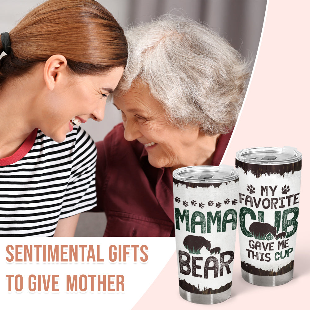 Wander Prints Gift For Mom - Mama Bear - 20oz Insulated Tumbler - Birthday, Mother's Day Gift AZCS