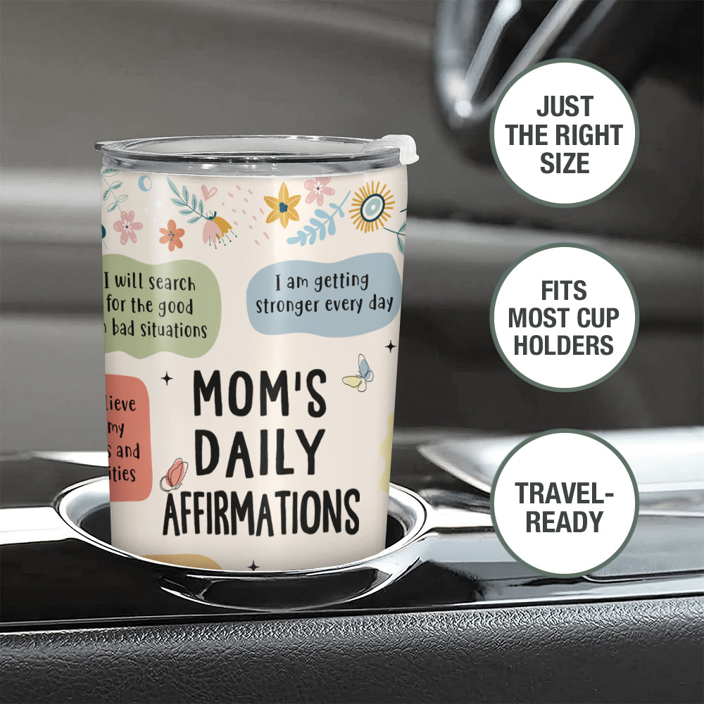 Wander Prints Gift For Mom And Wife - Moms Daily Affirmations - 20oz Insulated Tumbler - Mother's Day Birthday Gift AZCS