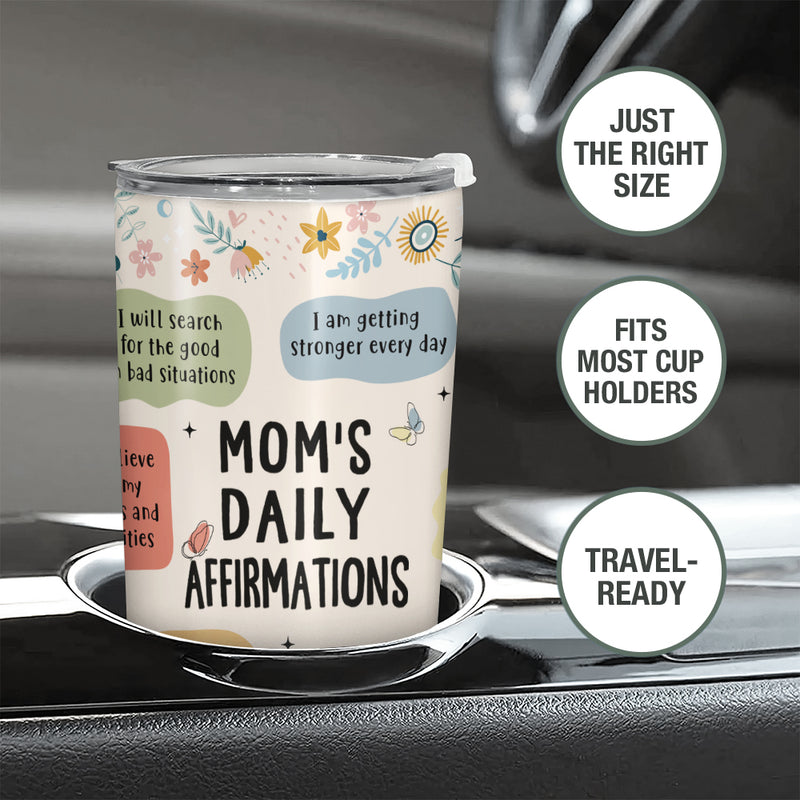 Wander Prints Gift For Mom And Wife - Moms Daily Affirmations - 20oz Insulated Tumbler - Mother's Day Birthday Gift AZCS