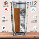 Wander Prints Gift For Couple - The Day I Met You - 20oz Insulated Tumbler - Anniversary, Valentine’s Day Gift AZCS