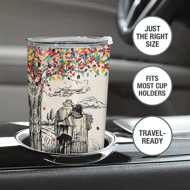 Wander Prints Gift For Couple - The Day I Met You - 20oz Insulated Tumbler - Anniversary, Valentine’s Day Gift AZCS