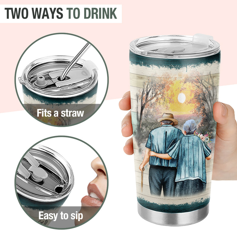 Wander Prints Gift For Couple - When We Get To The End Of Our Lives Together - 20oz Insulated Tumbler - Anniversary, Valentine’s Day Gift AZCS