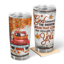 Wander Prints Gift For Couple - God Blessed The Broken Road That Led Me Straight To You - 20oz Insulated Tumbler - Birthday Anniversary Grandparents Day Gift AZCS