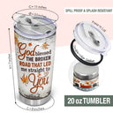 Wander Prints Gift For Couple - God Blessed The Broken Road That Led Me Straight To You - 20oz Insulated Tumbler - Birthday Anniversary Grandparents Day Gift AZCS