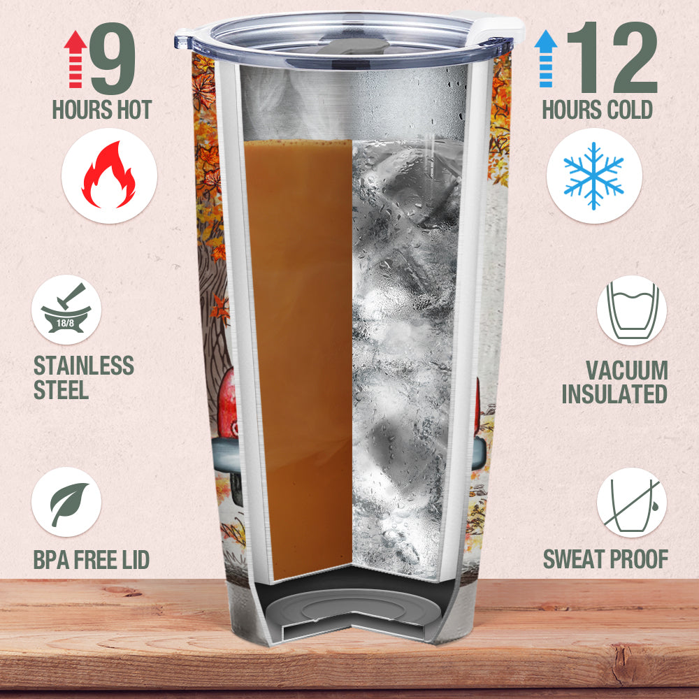 Wander Prints Gift For Couple - God Blessed The Broken Road That Led Me Straight To You - 20oz Insulated Tumbler - Birthday Anniversary Grandparents Day Gift AZCS