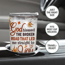 Wander Prints Gift For Couple - God Blessed The Broken Road That Led Me Straight To You - 20oz Insulated Tumbler - Birthday Anniversary Grandparents Day Gift AZCS