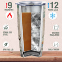 Wander Prints Gift For Couple - I Love You More - 20oz Insulated Tumbler - Anniversary, Wedding, Valentine’s Day Gift AZCS