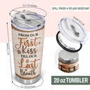 Wander Prints Gift For Couple - From Our First Kiss Till Our Last Breath - 20oz Insulated Tumbler - Anniversary, Wedding, Valentine’s Day Gift AZCS