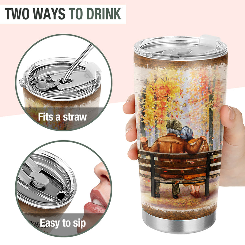 Wander Prints Gift For Couple - From Our First Kiss Till Our Last Breath - 20oz Insulated Tumbler - Anniversary, Wedding, Valentine’s Day Gift AZCS