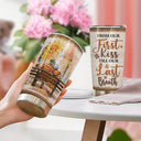 Wander Prints Gift For Couple - From Our First Kiss Till Our Last Breath - 20oz Insulated Tumbler - Anniversary, Wedding, Valentine’s Day Gift AZCS